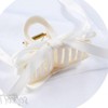 Balletcore Long Ribbon Satin Hair Half-Up Claw Clip 01 Long Ribbon Claw Clip - Black 10ea