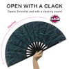 Raveahem Large Folding Fan, 13 Inch Clack Rave Fan Hand