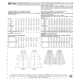 Mccall's Patterns 7131, Misses Shorts and Pants, Chiffon, Size B5 (8-10-12-14-16)