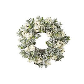 RAZ Imports 2021 Holiday Homestead 10-inch Mistletoe Berry and Boxwood Candle Ring