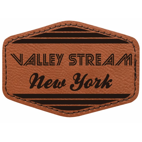 Valley Stream New York City Retro Souvenir 2x3 Hexagonal Iron-on