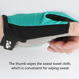 DuShow Cycling Gloves Women Half Finger Gel Padded Bike Gloves for Women Mountain Road Bicycle Biking Fingerless Gloves Anti-Slip Shock-Absorbing Bicycle Short Gloves Green Butterfly-L