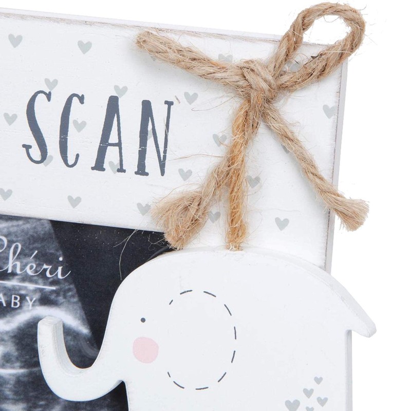 Baby Scan Photo Frame with Elephant Attachment Gift by Petit