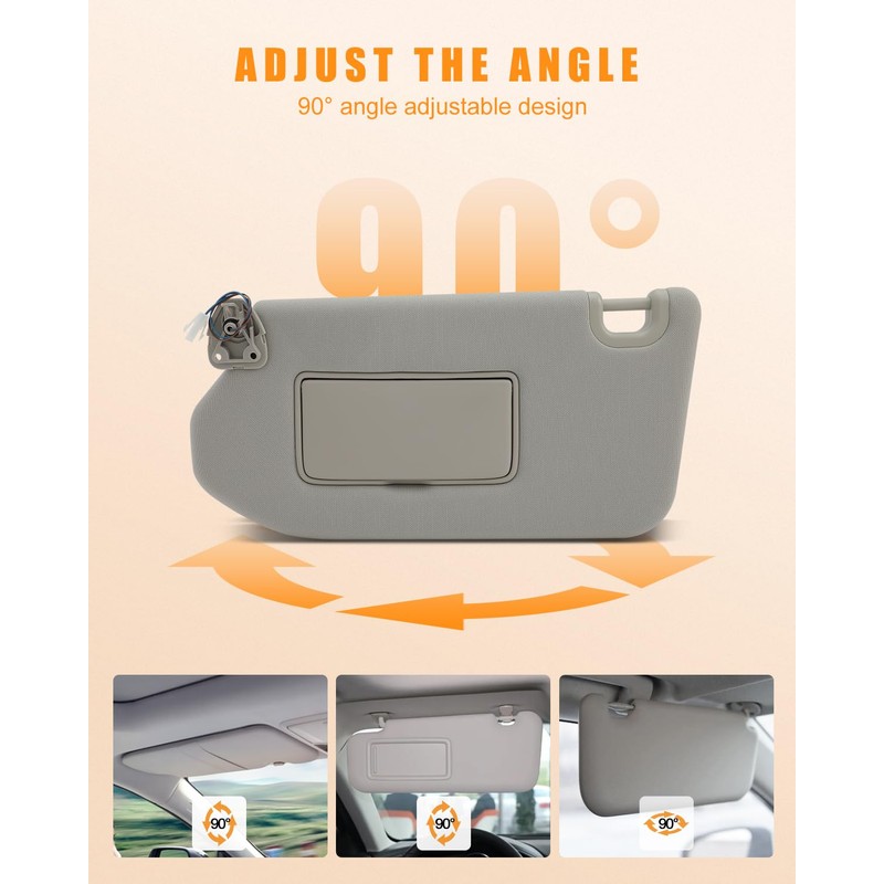 OCPTY Left Driver Side Sun Visor with Sunroof fit for