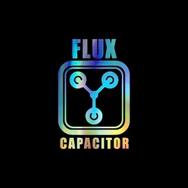 Flux Capacitor Sticker Vinyl Decal Notebook Car Laptop 3.5" x 5.5" (Holographic)