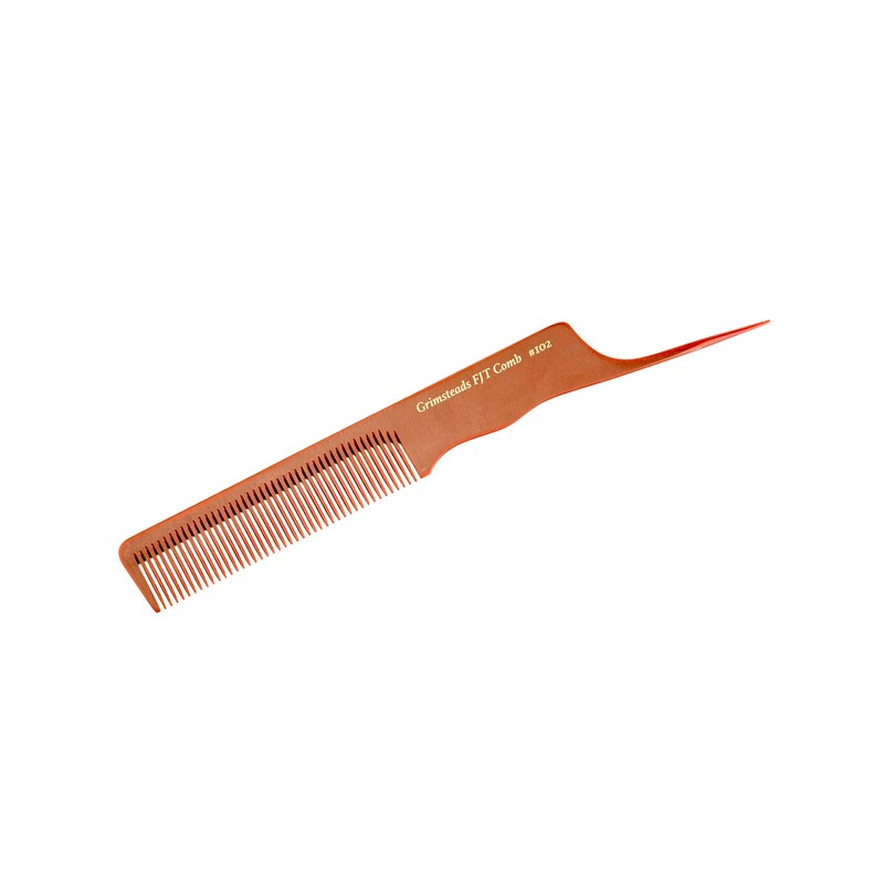 GRIMSTEADS FJT COMB 102 Bakelite Iron Perm Comb Barber ROYAL