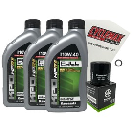 Cyclemax Full-Synthetic KPO Oil Change Kit compatible with 2012-2024 Kawasaki TERYX 4 750 800 4X4