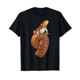 9 Year Old Bearded dragon Reptile 9th Birthday Party B-day T-Shirt
