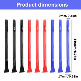 MBAIYO 18Pcs Plastic Scrapers, Non-scratch Carbon Fiber Plastic Scraper Tools Multi-purpose Cleaning Scraper Tool Pen-Shaped Label Remover Scrapers Tools for Cleaning Small and Narrow Spaces Label Sti