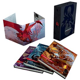 Dungeons & Dragons Core Rulebooks Gift Set (Special Foil Covers Edition with Slipcase, Player's Handbook, Dungeon Master's Guide, Monster Manual, DM Screen)