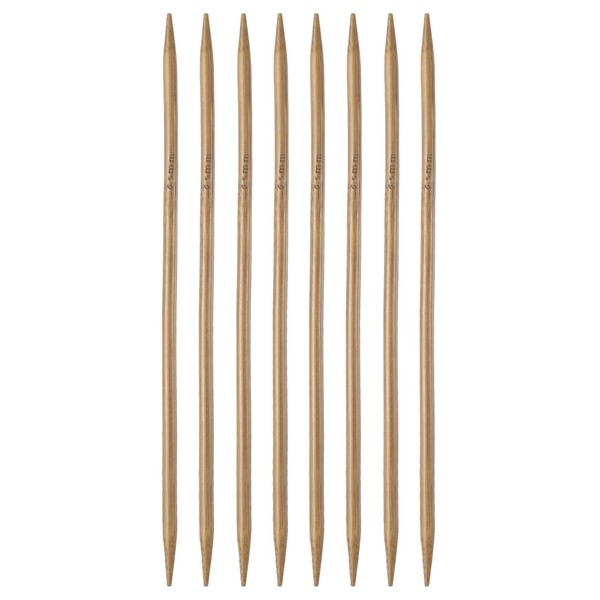 sourcing map 8Pcs Bamboo Knitting Needles Double Pointed Size US