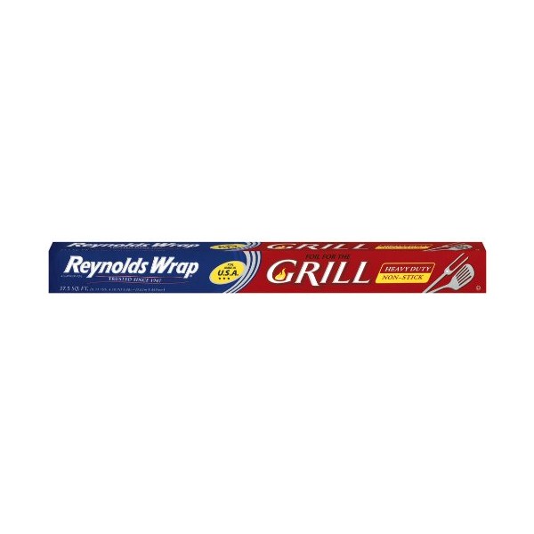Reynolds Wrap Aluminum Foil for The Grill, 37.5 Sq Ft (Pack of 4)
