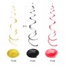 WEVEN Hanging Swirls Party Streamer Spiral Decorations for Ceiling (30pcs,