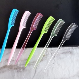 Portable Mini 9cm Eyebrow & Eyelash Brush/Comb - Small & Convenient One Size/Transparent Green 15ea