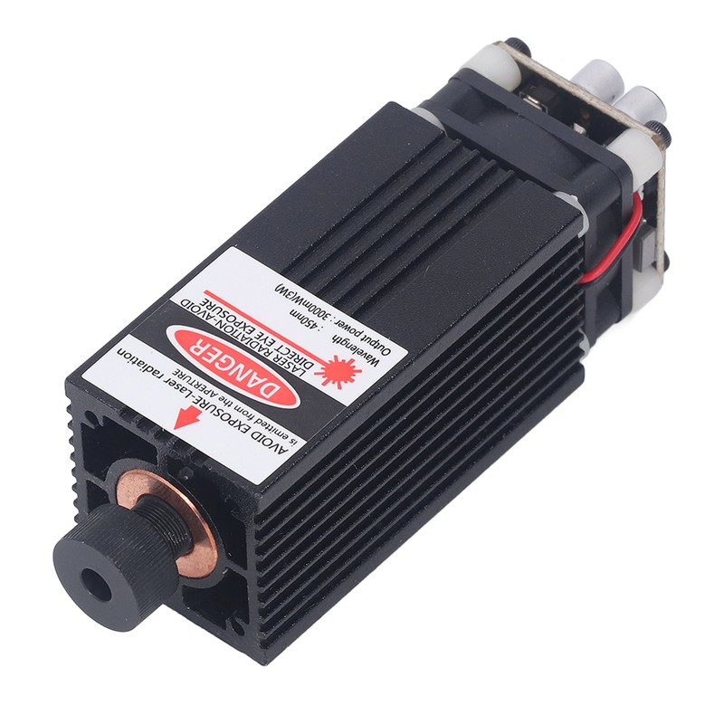 3W Engraving Laser Module 450nm Blue Light Focusable Fast Heat