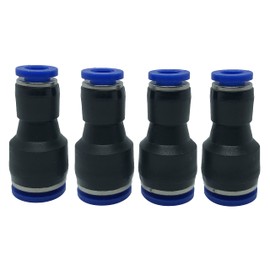 Fuel Line Connector Hose Reducer Union Quick Connect for 5/16 OD to 1/4 OD Nylon Tubing Straight, Fit for 5/16 OD (1/4 ID) to 1/4 inch OD (5/32 ID) Nylon Tube or Gas Line Pack of 4