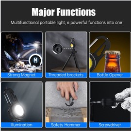 Pocket Flashlights High Lumens, 500mAH, 800 Lumens, Aluminum Alloy + PC, Type-C Charging (1 Pack Oval)
