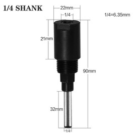 1/4 Inch Shank Bits Milling Cutter Extension Rod, Router Bit Collet Extension Bar, Router Parts for Trimming Engraving Milling Machine