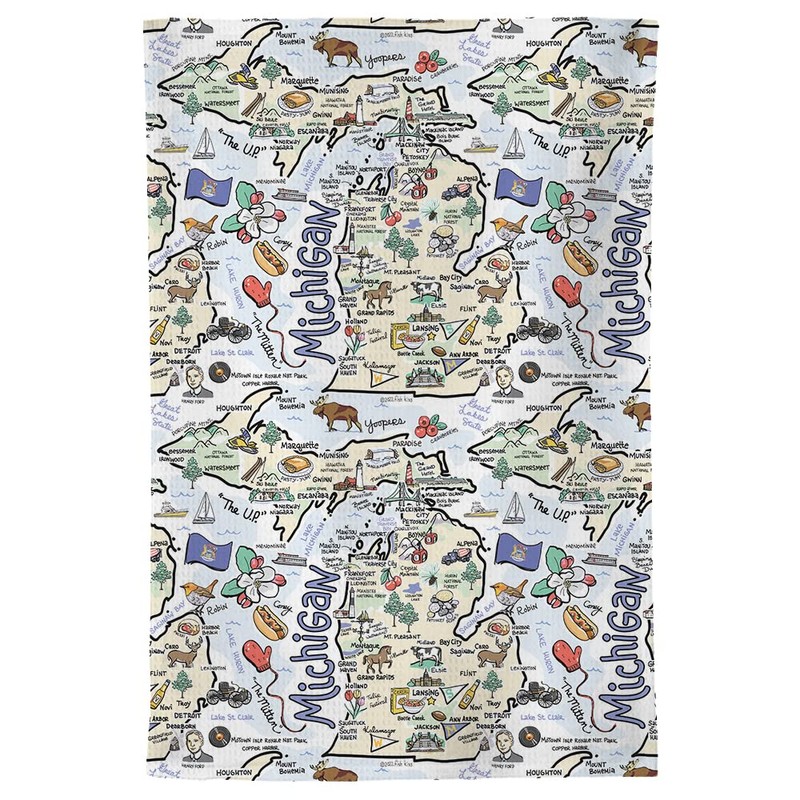 State Map Multi-Use Towel (Michigan)