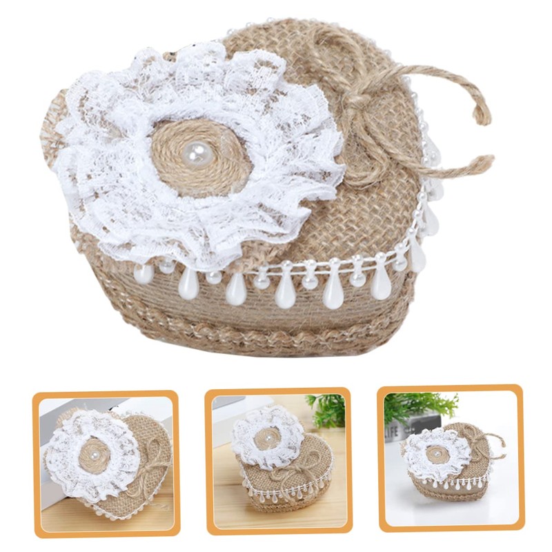 Zerodeko Box Heart Shaped Ring Box Ring Bearer Ring Holder