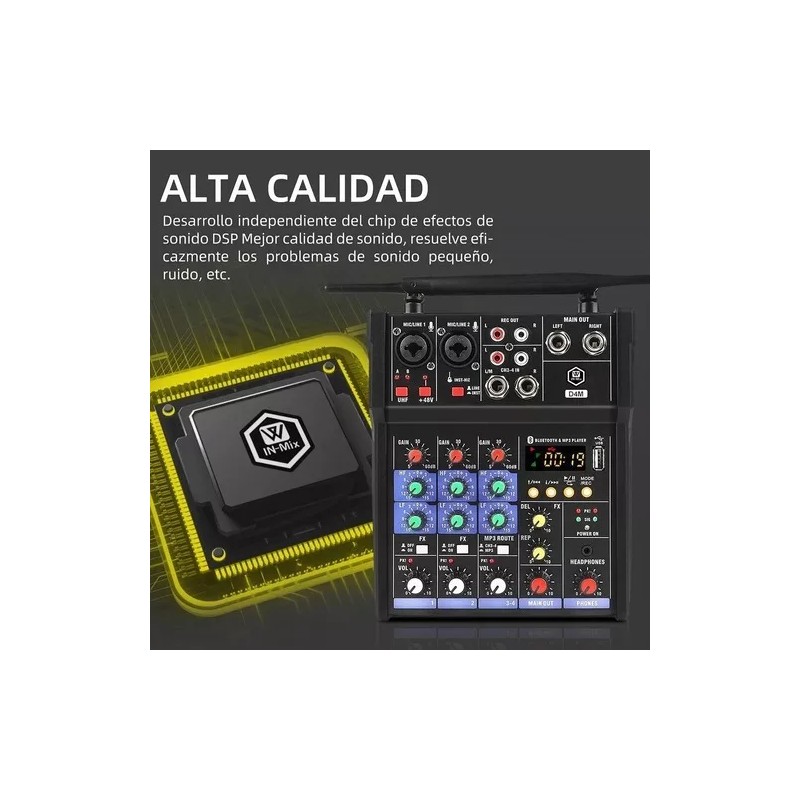 Winmix G4m Bluetooth Usb Mezclador Con Micrófono Inalámbrico