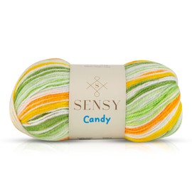 Sensy Candy Yarn, 3.5 oz, 251 Yards, Multicolor Yarn for Crocheting and Knitting, Craft Yarn, Gauge 3 Light (5437)