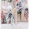 DAHI 12 x Glitter Christmas Tree Pendants, Christmas Tree Cones,