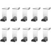 XHNFCU Pack of 10 Universal Stainless Steel Door Hooks, Reversible