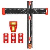 4-in-1 Drilling Positioning Jig, 35cm/14inch Multifunctional T Square Adjustable Angle
