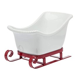 Godinger Silver Art Sleigh Salad Bowl, 10", White