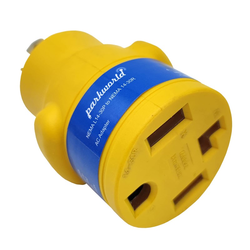 Parkworld 62961 NEMA L14-30P to 14-30R Adapter 4-Prong Generator 30A