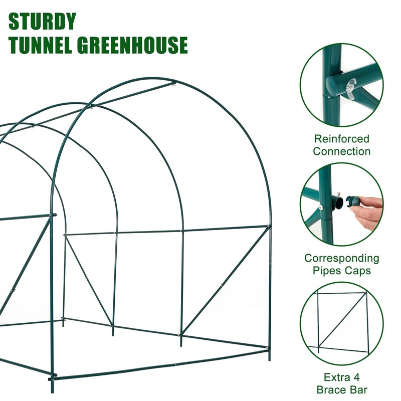10×7×7 FT Greenhouses for Outdoors Heavy Duty, Large Walk in