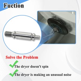 Ebrmeiwo 2Pcs W10359272 Dryer Drum Support Roller Shaft, Left Hand Thread, Replaces for AP6020389, 1878663, 3387707, 3399509, 8575325