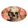 CafePress Vintage Rosa Skull Collage Sticker Oval Car Bumper Sticker