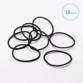Kai Corporation KQ0019 Mini Hepling, 16P (8P x 2), Extra Fine, Black, Hair Elastic, Hair Arrangement, Half Up