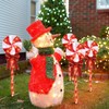 LAMPHOME 8PK 24" 192LED Lollipops Peppermint Pathway Markers with 11