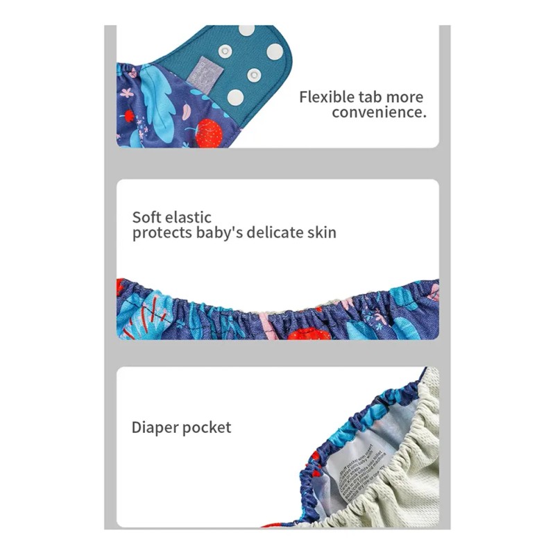 Pañales Reutilizables Para Bebés, 4 Unidades/paquete De Tela