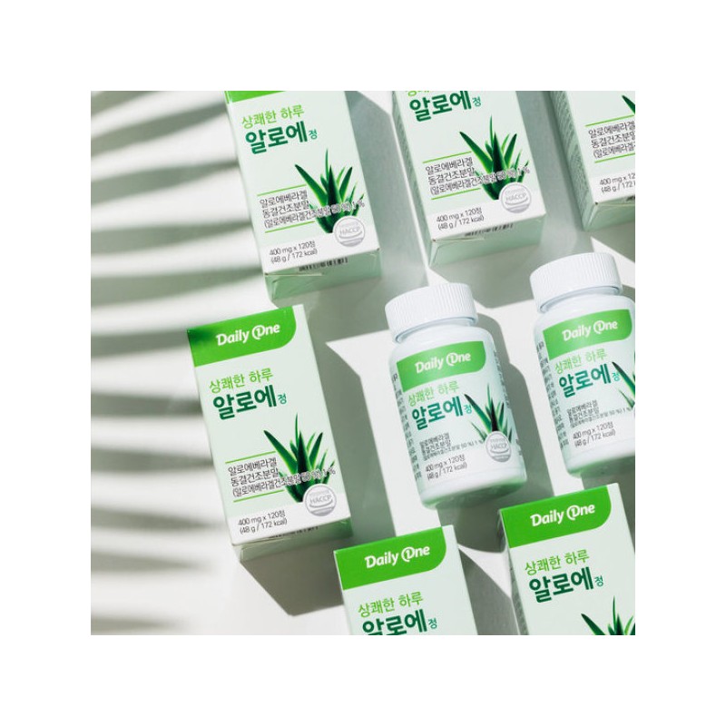 Daily One 데일리원 상쾌한 하루 알로에정 600mg X 120정 5통