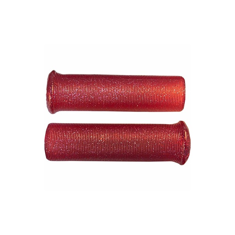 Emgo Star Fire Flake Grips for 7/8in. Handlebars - Red