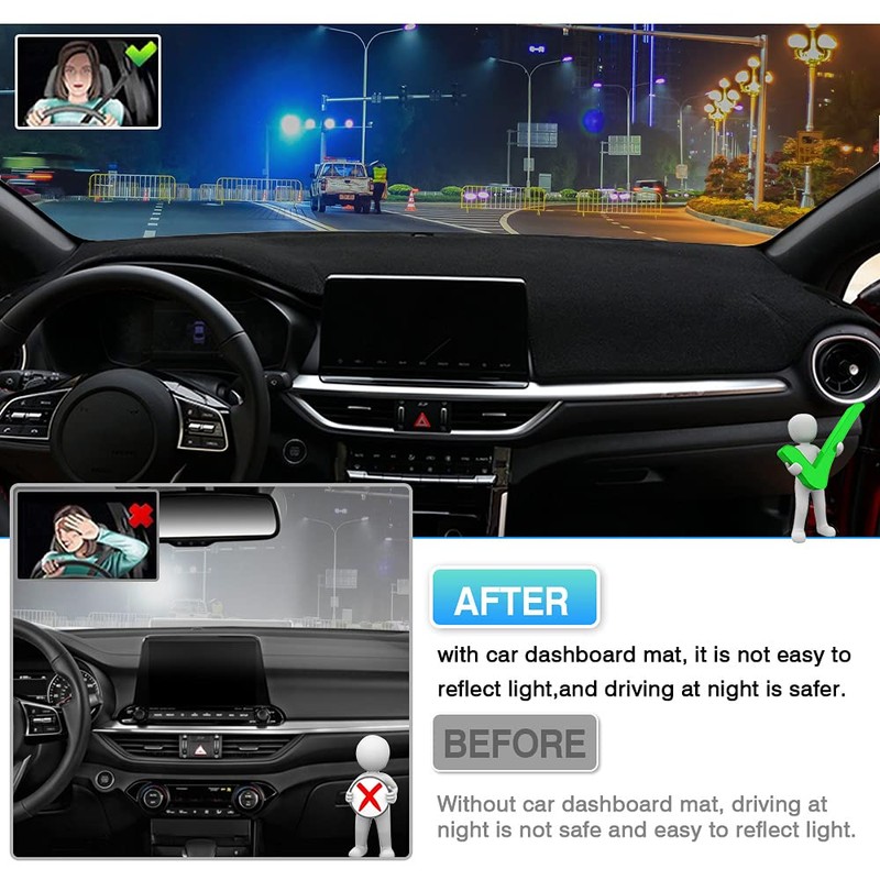 Autorder Dashboard Cover Mat for 2019-2023 2024 Kia Forte Accessories