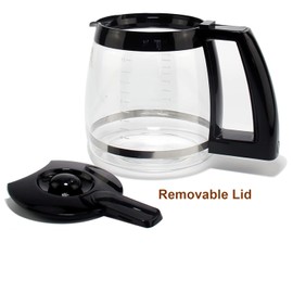 12-Cup Glass Carafe Replacement for Cuisinart Coffee Maker Models DCC-1200 | Part# DCC-1200PRC