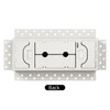 Zion 4" x 10" Flush Mount Stainless Steel White Wall