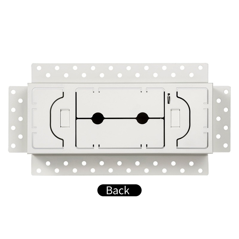 Zion 4" x 10" Flush Mount Stainless Steel White Wall