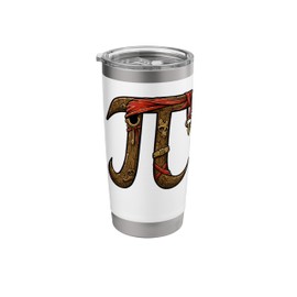 Pirate Pi Day Funny Math Lover & Teacher Pi Symbol Stainless Steel Insulated Tumbler