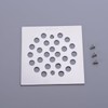 TRUSTMI Square 4-1/4 inch Screw-in Shower Floor Drain Grate Strainer,Polished