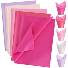 BEISHIDA 100 Sheets Pink Tissue Paper, Wrapping Paper, Tissue Paper for Gift Bags, 14"x20"Gift Wrap Tissue Paper Bulk for DIY Crafts Gift Wrapping Birthday Wedding Holiday Paper Flowers(Pink Series)