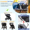 ZZM Double Stroller Organizer for Bob Duallie and Baby Jogger