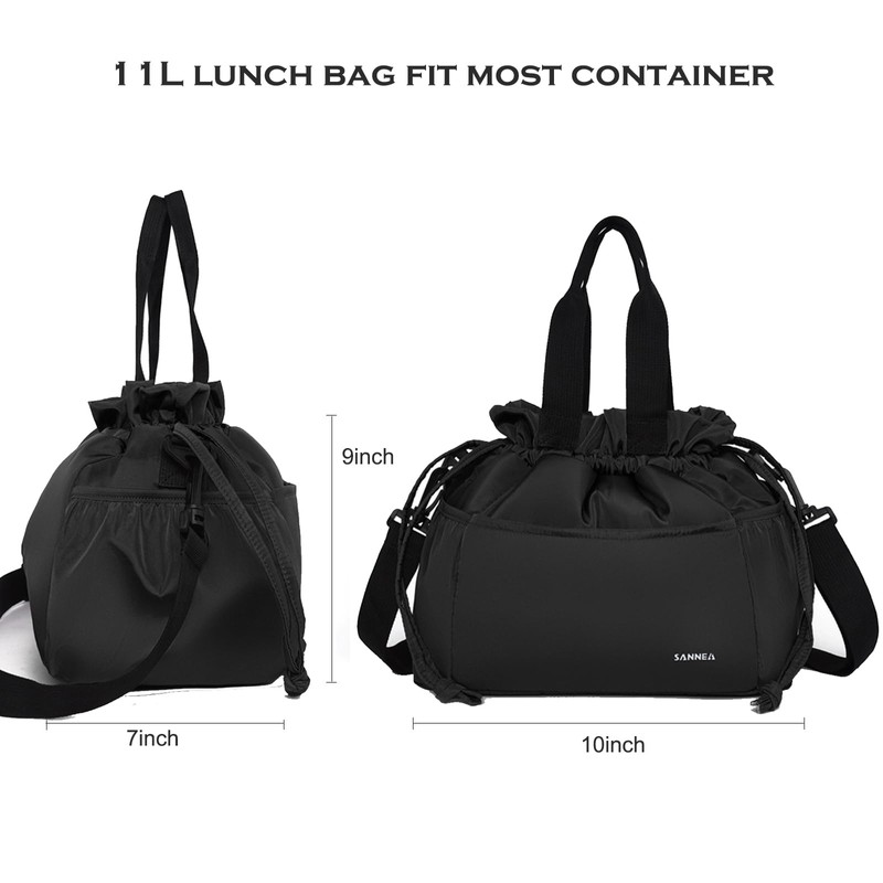 W WINTMING Drawstring Lunch Bag for Women Insulated Lunch Bag