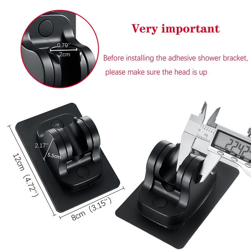 DASITON Large Wall Mount Strong Adhesive Waterproof Handheld Shower Holder,Shower