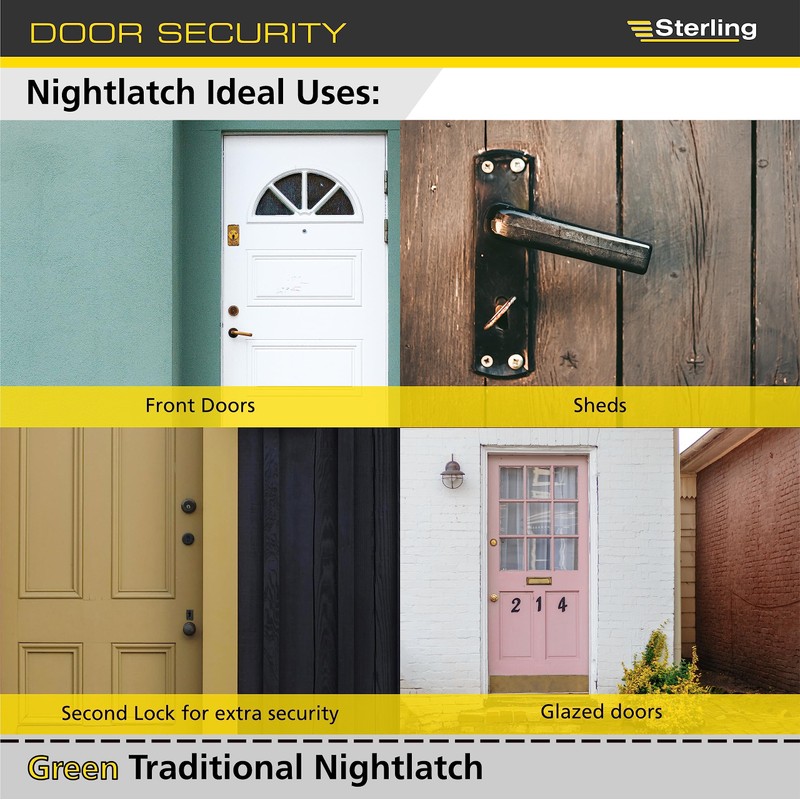 Sterling NLS201 Narrow Traditional Champagne Nightlatch